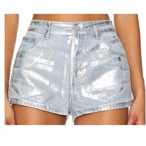 Metallic Jean shorts